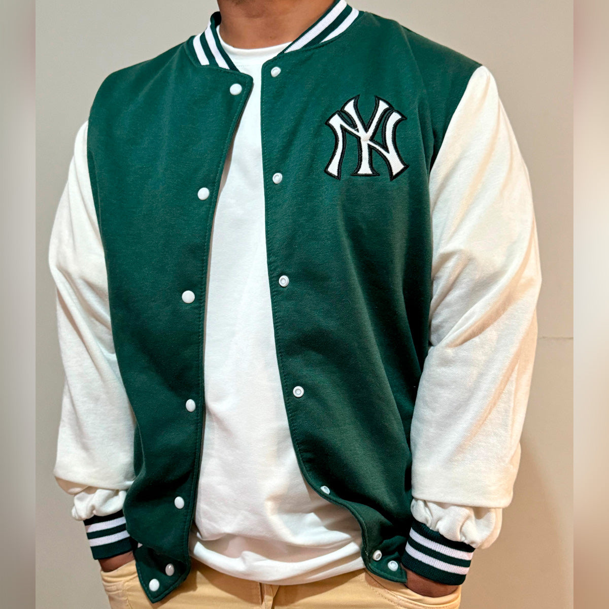 Beisbolera Verde/Blanco