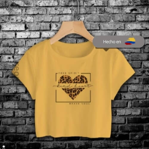 Camiseta Crop Top - Heart